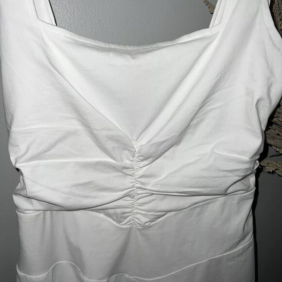 NewAsia Garden White Tennis Summer Party Dress Lined Mini Dress Sz 6 Med NWT - Picture 3 of 7
